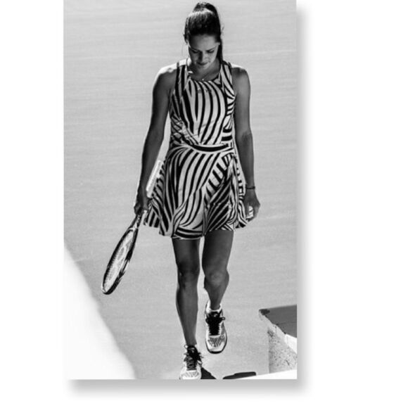 ADIDAS Y-3 Roland Garros On-Court Tennis Racerback Mini Sleeveless Dress - Picture 5 of 14